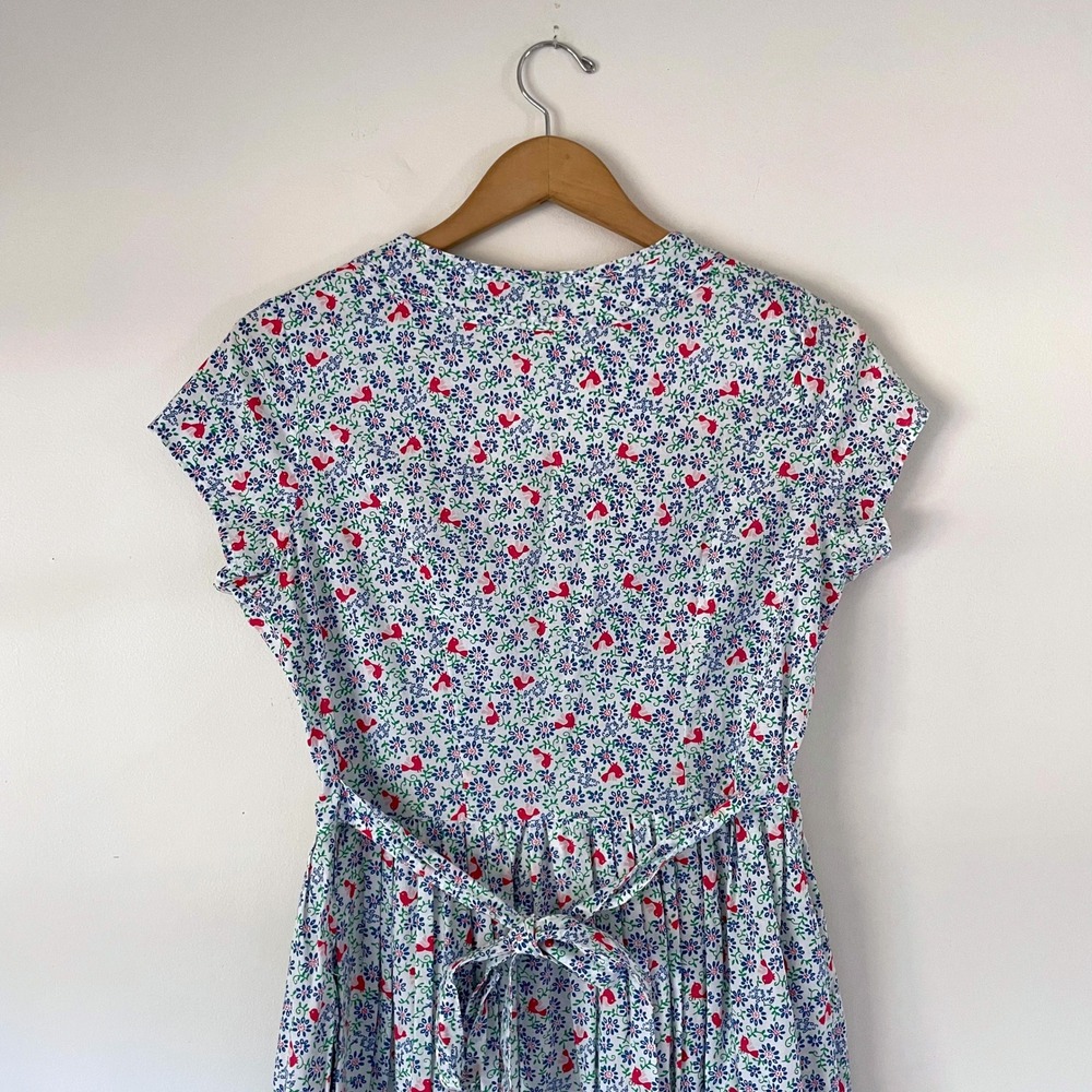 Lanz of Salzburg Cotton Midi Dress Small Prairie Folk Cottagecore Modest - Picture 6 of 11